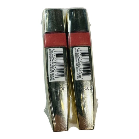 L'Oreal Paris Colour Caresse Wet Shine Lip Stain Qty 2 Tube Pink Resistance #183 - Picture 2 of 2